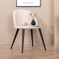 Nohr Eetkamerstoel 'Amon' Velvet, kleur Beige - thumbnail