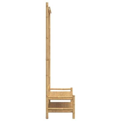 VidaXL Kledingrek met schappen 103x40x183 cm bamboe VidaXL Kledingrek met schappen 103x40x183 cm bamboe