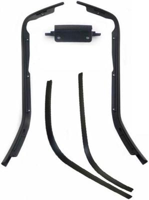 Edge Sierstripset beenschild en treeplank vespa primavera, sprint 5 delig zwart metallic