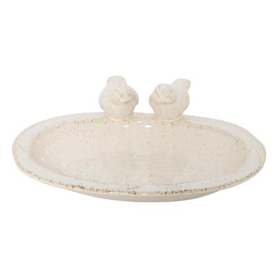 Vogelvoederschaal Lissa wit 22x16,5x7cm