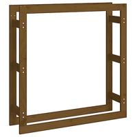 Haardhoutrek 100x25x100 cm massief grenenhout honingbruin - thumbnail