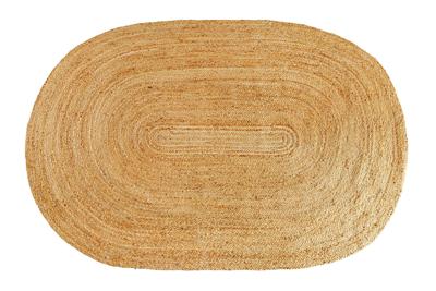 Ovaal vloerkleed PURE NATURE 230x160cm jute handgeweven platweef - 44436