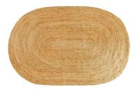 Ovaal vloerkleed PURE NATURE 230x160cm jute handgeweven platweef - 44436 - thumbnail
