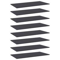 VidaXL Wandschappen 8 st 80x30x1,5 cm spaanplaat grijs - thumbnail