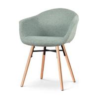 Nolon Nena-Otis Eetkamerstoel Zacht Groen - Armleuning - Stof - thumbnail