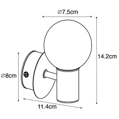 QAZQA Moderne wandlamp goud IP44 - Cederic Up