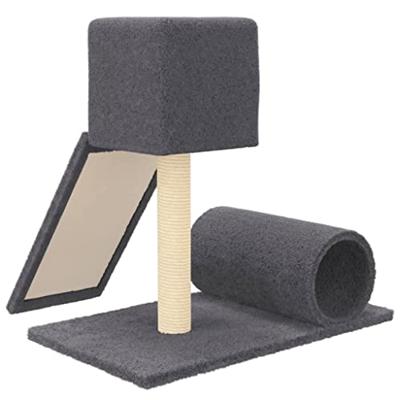 VidaXL Kattenmeubel met sisal krabpalen 59 cm donkergrijs
