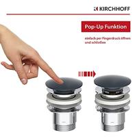 Schutte Design CLIC-CLAC Waste | met Overloop | 1 ¼“ x 65 mm| mat zwart - 98807420 98807420 - thumbnail