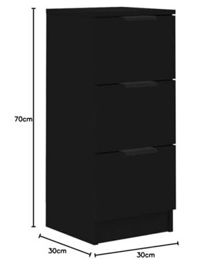 Dressoir 30x30x70 cm bewerkt hout zwart Dressoir 30x30x70 cm bewerkt hout zwart