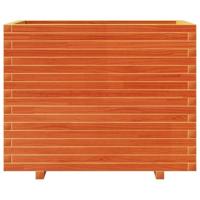 Plantenbak 90x60x72 cm massief grenenhout wasbruin - thumbnail