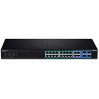 20-PORT GB WEB Smart PoE + SWITCH W/2 SH SFP SLOTS - thumbnail