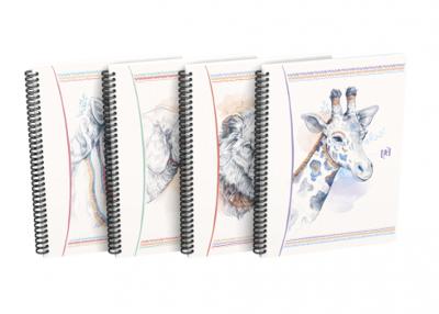 Oxford Boho Spirit spiraalblok, ft A6, 120 bladzijden, geruit 5 mm, geassorteerde kleuren