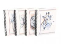 Oxford Boho Spirit spiraalblok, ft A6, 120 bladzijden, geruit 5 mm, geassorteerde kleuren - thumbnail