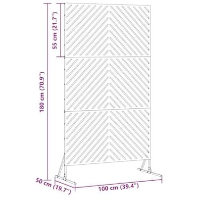 VidaXL Privacyscherm grijs 100 x 50 x 180 cm staal VidaXL Privacyscherm grijs 100 x 50 x 180 cm staal