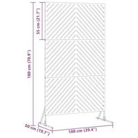 VidaXL Privacyscherm grijs 100 x 50 x 180 cm staal - thumbnail