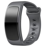 Siliconen polsband horloge band voor Samsung Gear Fit2 SM-R360 polsband maat: 126-175mm (grijs) - thumbnail