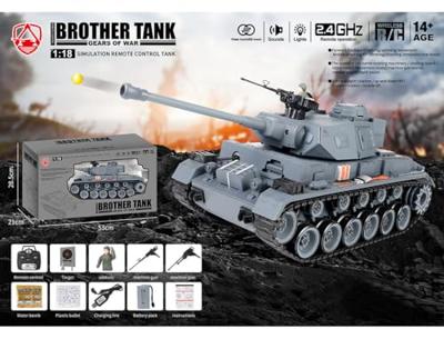 Brother Tank 1/18 German Panther III - Grijs Brother Tank 1/18 German Panther III - Grijs