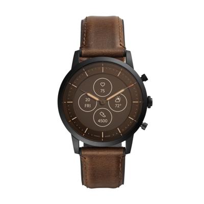 Horlogeband Fossil FTW7008 Leder Bruin 22mm Horlogeband Fossil FTW7008 Leder Bruin 22mm