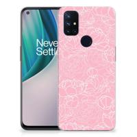 OnePlus Nord N10 5G | Flexibel TPU Case | White Flowers - thumbnail