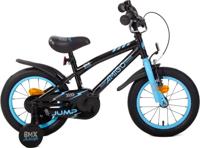 AMIGO BMX Jump 14 Inch 22,5 cm Jongens Terugtraprem Zwart/Blauw - thumbnail