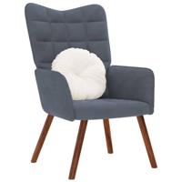 Relaxstoel fluweel donkergrijs - thumbnail