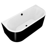 Ligbad Polysan Viva 170x75x60 cm Half Vrijstaand Zwart / Wit - thumbnail