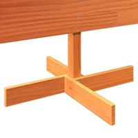 Kerstdecoratie kerstboom 150 cm massief grenenhout wasbruin - thumbnail