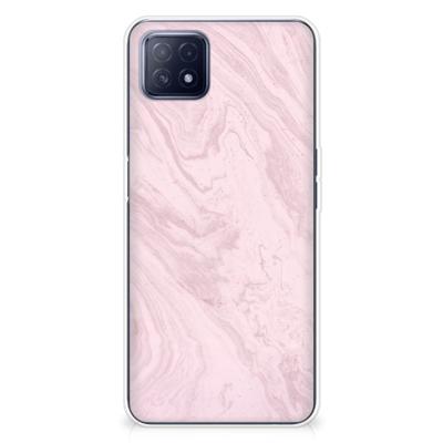 OPPO A53 5G | OPPO A73 5G | TPU | Siliconen hoesje | Marble Pink - Origineel Cadeau Vriendin