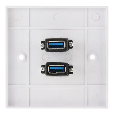 Dual USB 3.0 vrouwtje plug thuis oplader oplaad Muurplaat Paneel