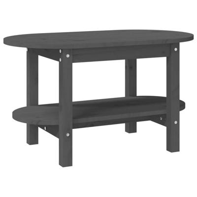 Salontafel 80x45x45 cm massief grenenhout grijs