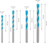 Bosch Accessories EXPERT CYL-9 MultiConstruction 2608900650 Multifunctionele boorset 4-delig 5.5 mm, 6 mm, 7 mm, 8 mm Cilinderschacht 4 stuk(s) - thumbnail
