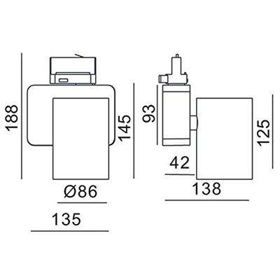 Deko Light Nihal 707043 LED-railspot 3-fasig 33 W LED Energielabel: G (A - G) Zwart