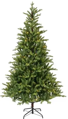 Everlands Allison fir grote verlichte kunstkerstboom groen 240cm, 560 lampjes