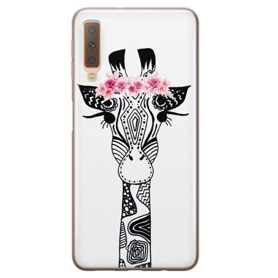 Samsung Galaxy A7 2018 siliconen telefoonhoesje - Giraffe Samsung Galaxy A7 2018 siliconen telefoonhoesje - Giraffe