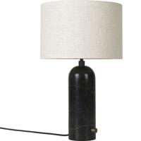 Gubi Gravity Small Tafellamp - Zwart marmer & Canvas wit - thumbnail