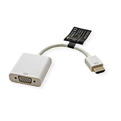 Roline 12.03.3114 HDMI-kabel HDMI / VGA Adapterkabel HDMI-A-stekker, VGA-bus 15-polig 0.15 m Wit Roline 12.03.3114 HDMI-kabel HDMI / VGA Adapterkabel HDMI-A-stekker, VGA-bus 15-polig 0.15 m Wit