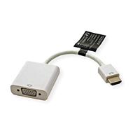 Roline 12.03.3114 HDMI-kabel HDMI / VGA Adapterkabel HDMI-A-stekker, VGA-bus 15-polig 0.15 m Wit - thumbnail