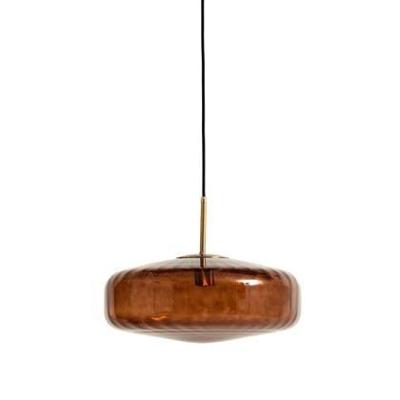 Light & Living HanglampPleat goud met bruin Ø 40cm - 2972064