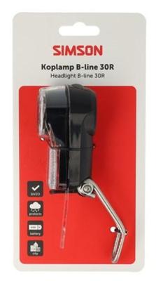 Simson koplamp aurora b-line 30r batterij