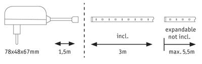 Paulmann 2700KMaxLED 250 3m set - 79852