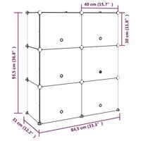Schoenenrek 84,5x31x93,5 cm polypropeen zwart - thumbnail
