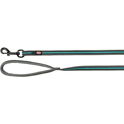 TRIXIE HONDENRIEM SLEEPLIJN FUSION GRAFIET GRIJS / OCEAAN BLAUW 3 MTRX1,7 CM