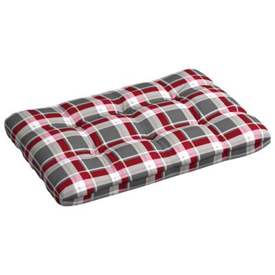 VidaXL Palletkussen 120x80x12 cm stof ruitpatroon rood VidaXL Palletkussen 120x80x12 cm stof ruitpatroon rood