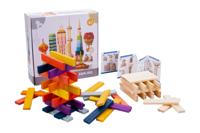 Dorjee Bouwplankjes set van 200 stuks multicolor - thumbnail