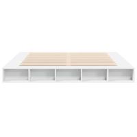 Bedframe massief hout wit 200x200 cm - thumbnail