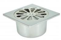 Chroom ABS doucheput 10x10 onder 40 mm Aqua Splash - thumbnail