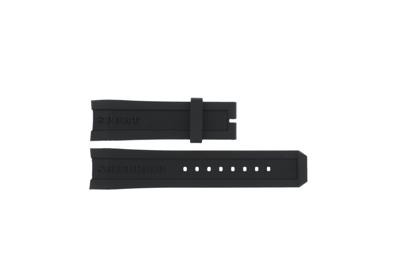 Horlogeband Burberry BU7720 / BU7724 Rubber Zwart 24mm