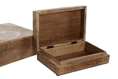 Doos-Juwelenkistje Home ESPRIT Wit Natuurlijk Mangohout 25,5 x 18 x 8 cm (2 Stuks) Doos-Juwelenkistje Home ESPRIT Wit Natuurlijk Mangohout 25,5 x 18 x 8 cm (2 Stuks)