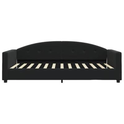 Slaapbank met matras 100x200 cm fluweel zwart