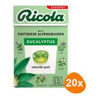 Ricola eucalyptus suikervrij (20x 50gr) - thumbnail